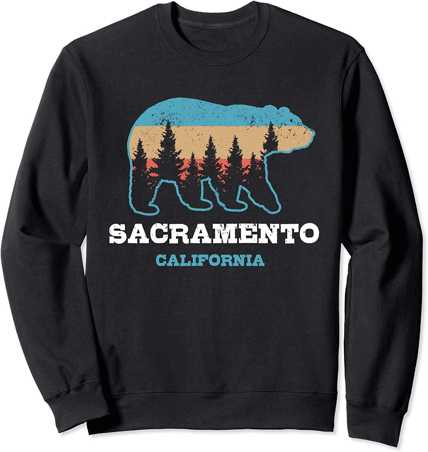 Sacramento California Grizzly Bear Nature Vintage Souvenir Sweatshirt