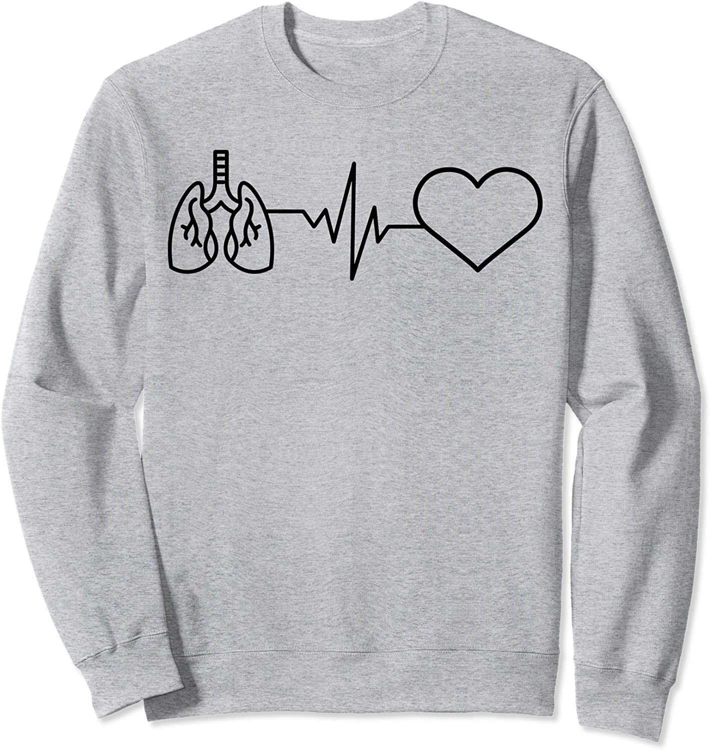Respiratory Therapist Lungs EKG Heartbeat Heart Love Gift Sweatshirt
