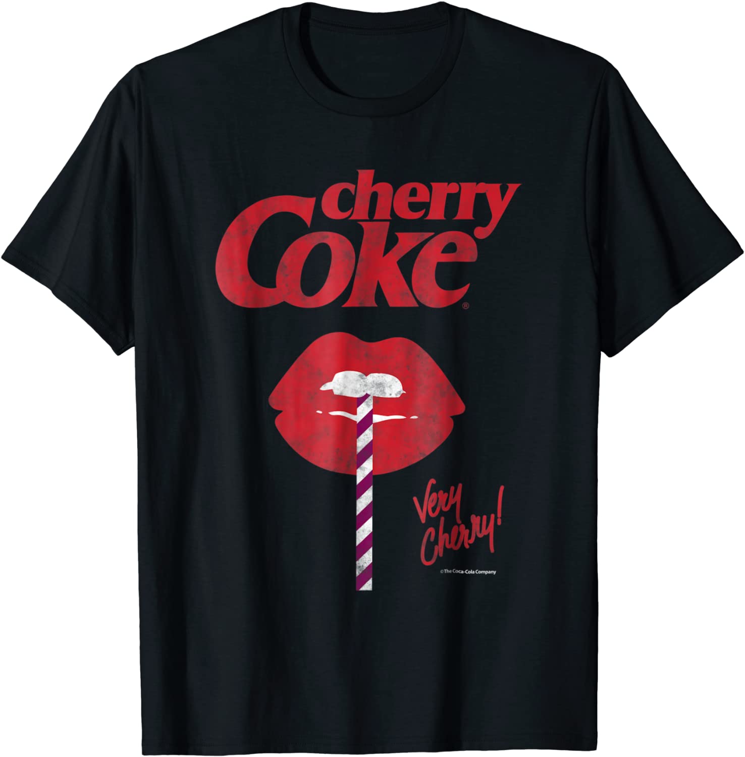 Coca-Cola Vintage Very Cherry Coke Lips Graphic T-Shirt