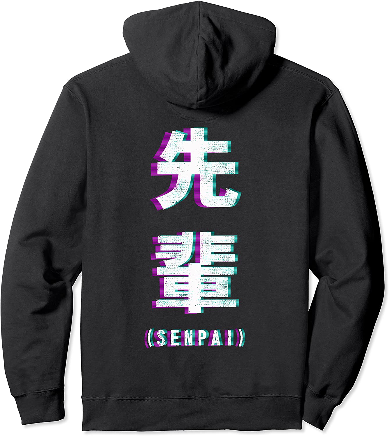 Aesthetic Vaporwave Senpai Hoodie Fuzzy Print