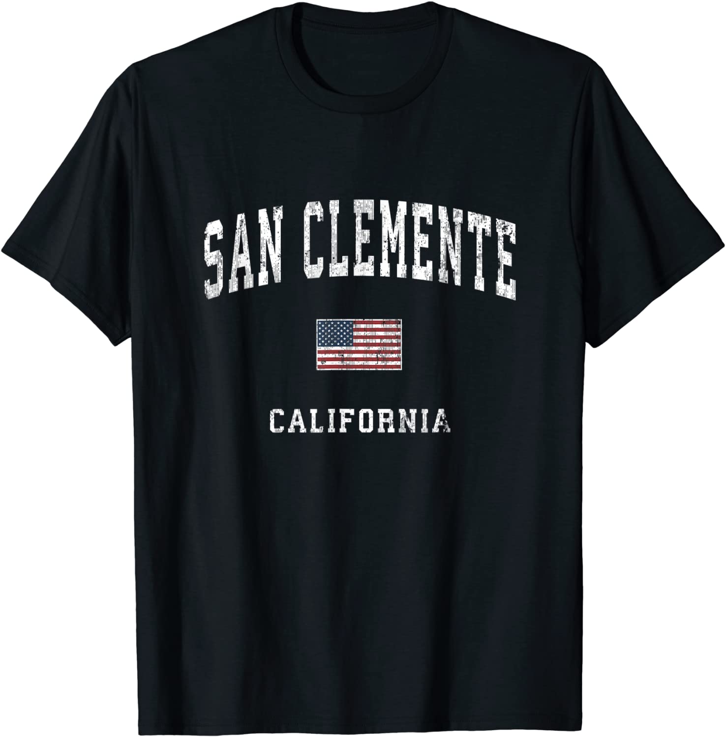San Clemente California CA Vintage American Flag Sports T-Shirt