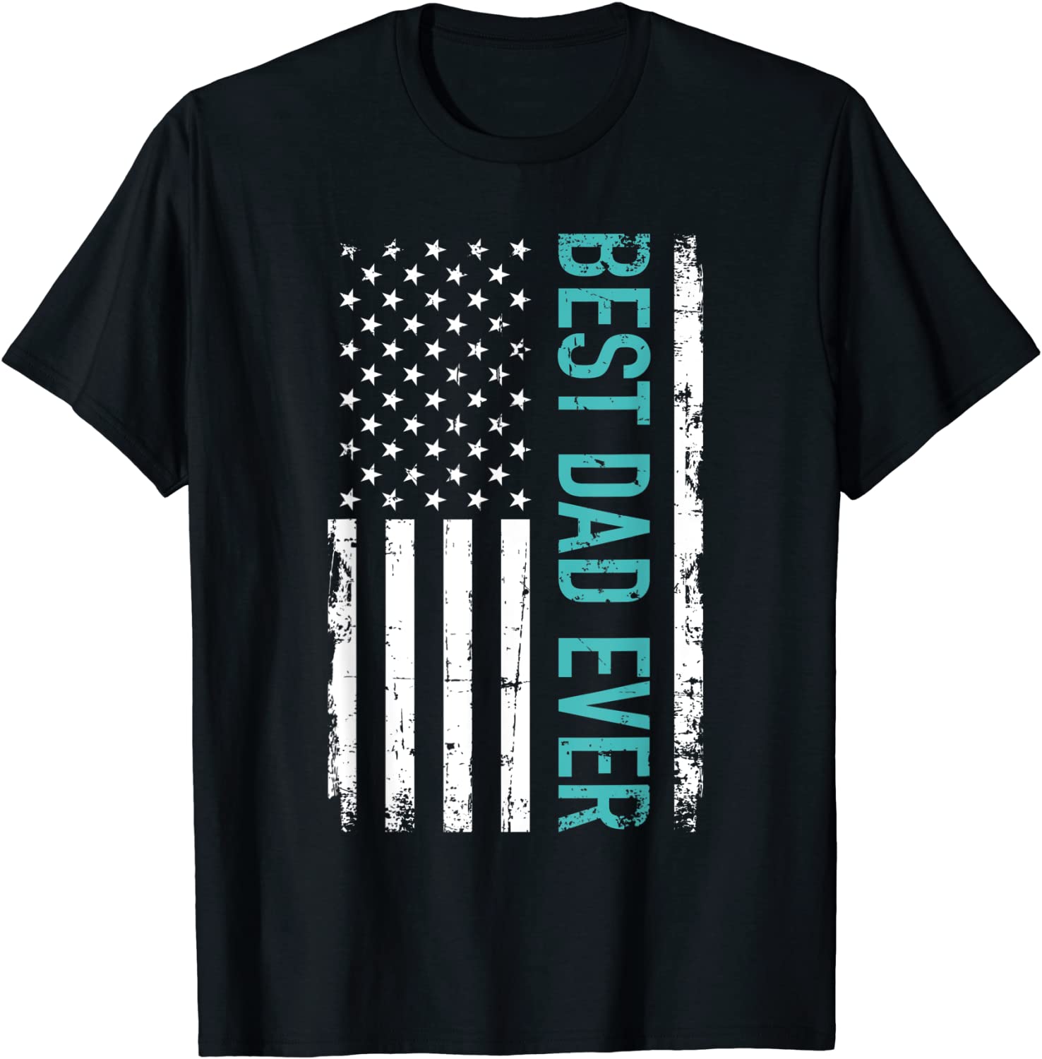 Fathers day Best dad ever with US american flag T-Shirt