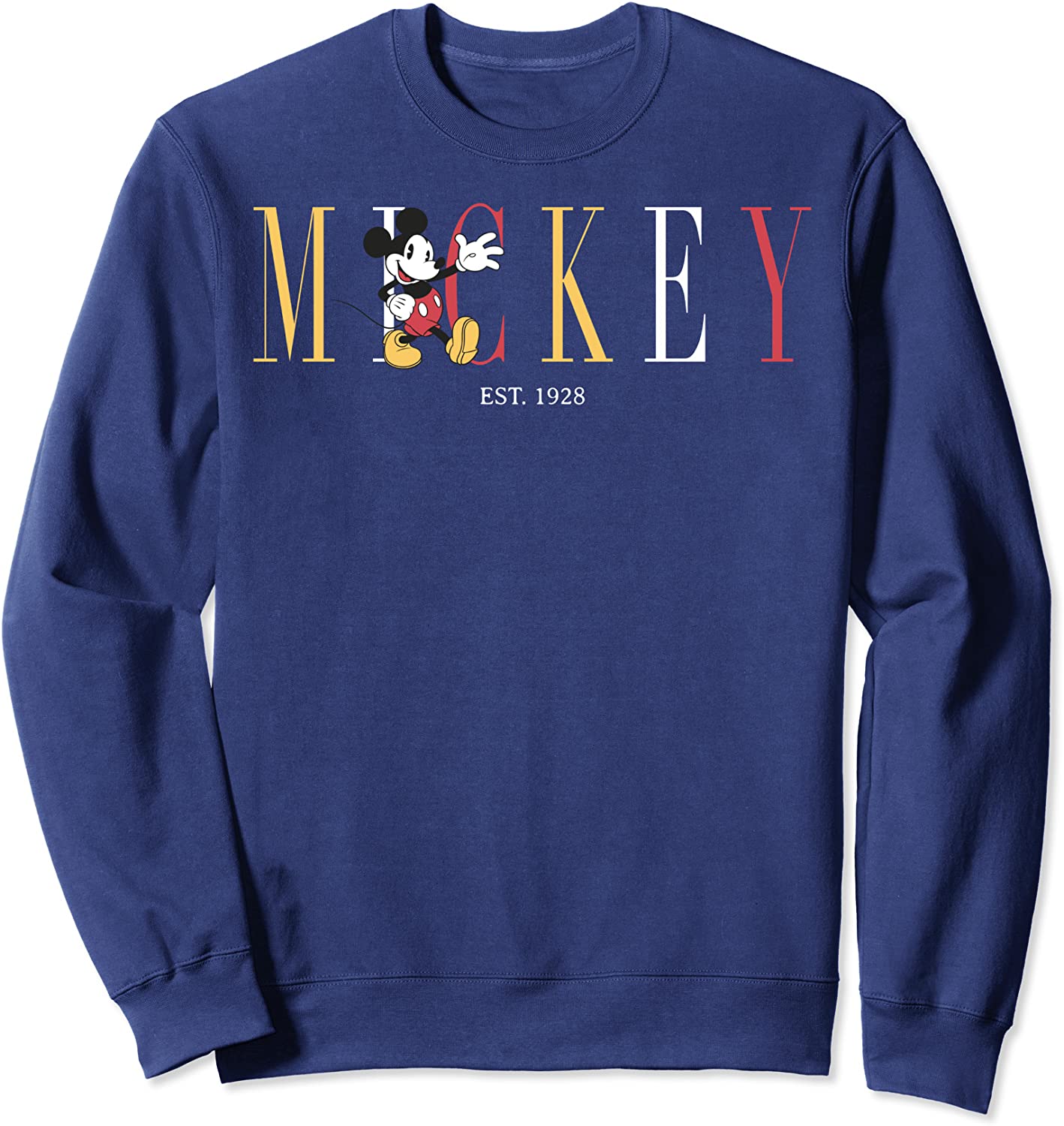 Disney Mickey And Friends Mickey Mouse Est 1928 Simple Text Sweatshirt