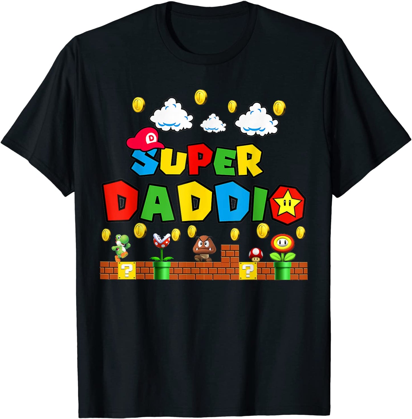 Super-Daddio Funny Daddy Father Nerdy Video Gaming Lover T-Shirt