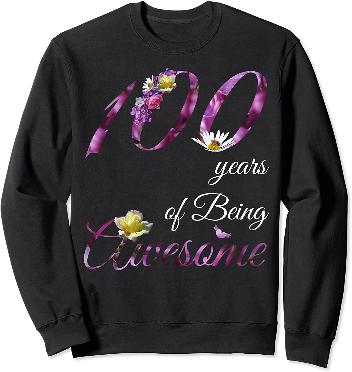 100 Year Old Shirt Awesome Floral 1921 100th Birthday Gift Sweatshirt