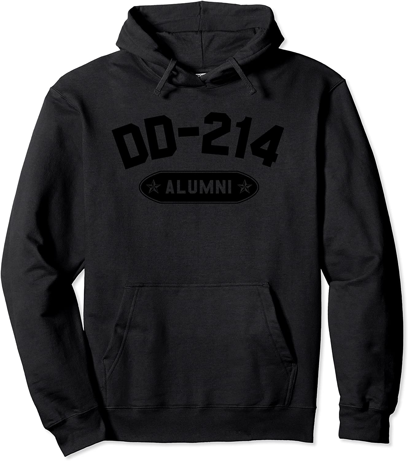 DD-214 Alumni In Black US Military Veteran Retired Pullover Hoodie