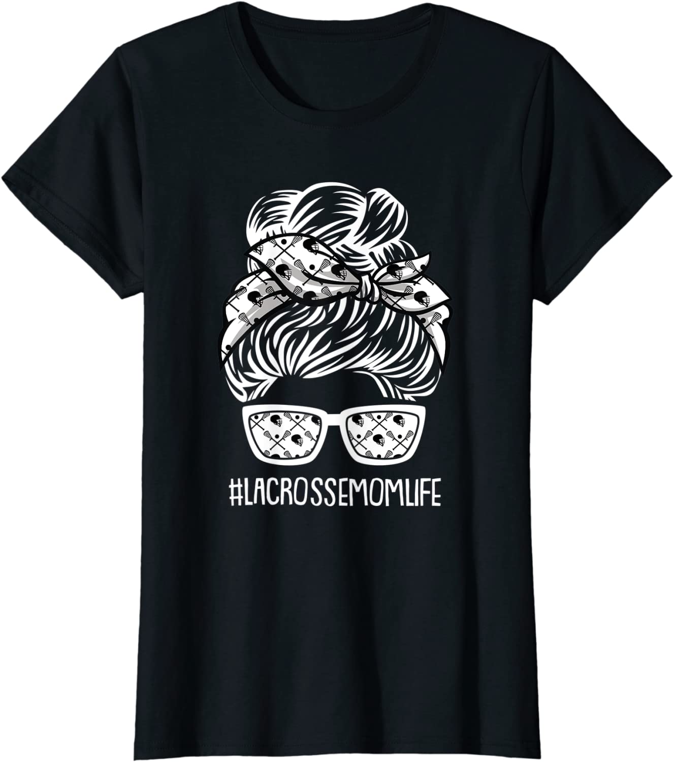 Womens Lacrosse Mom Life Mothers Day Lax Sport Mama Mommy Momma T-Shirt