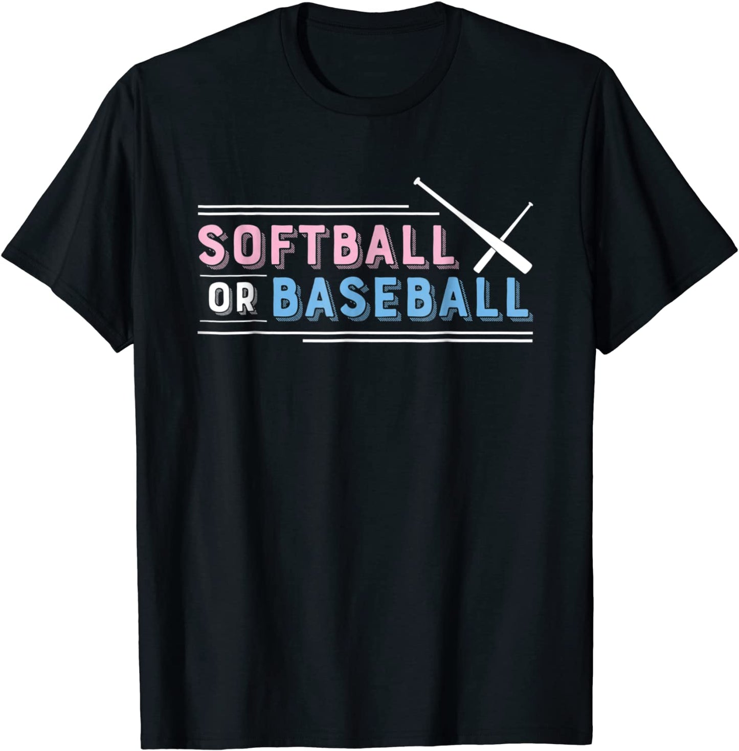 Softball or Baseball T-Shirt Sports Gender Reveal T-Shirt