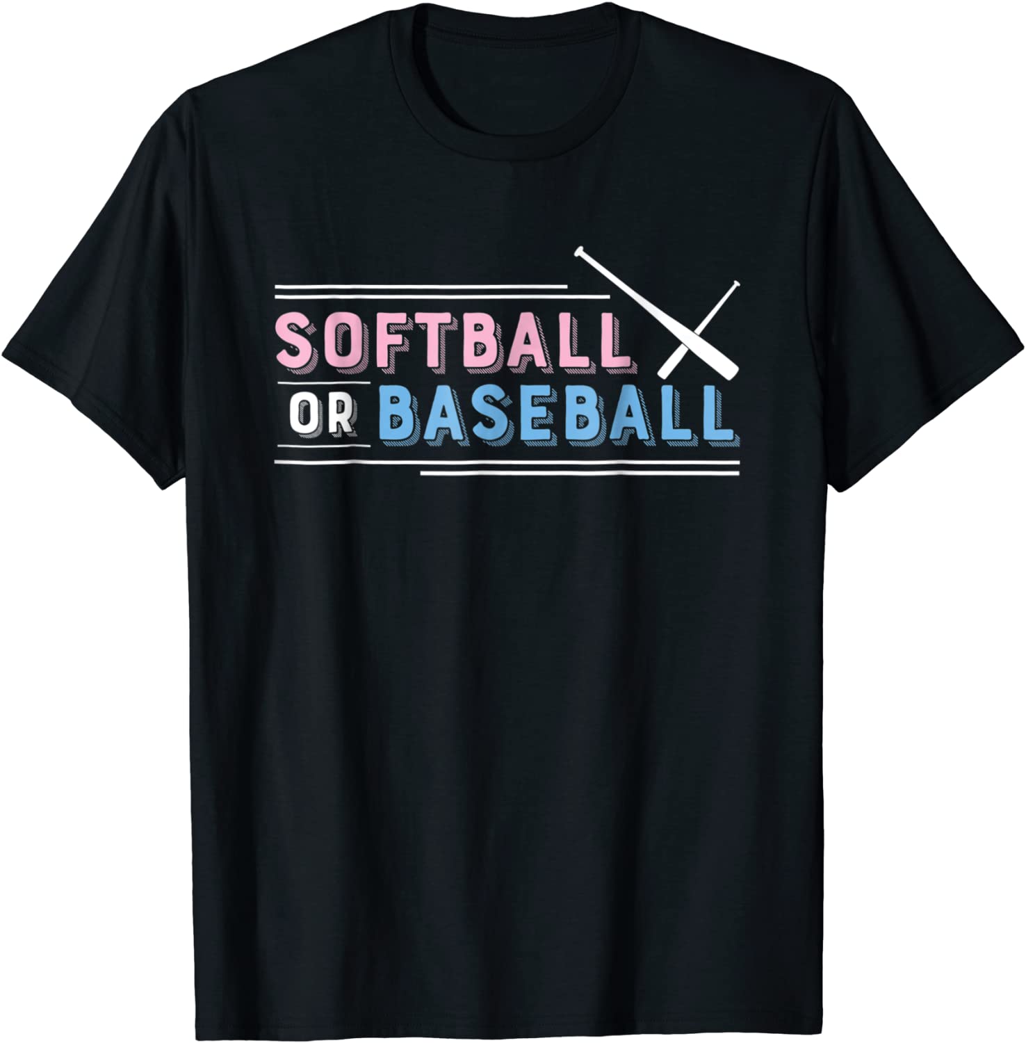 Softball or Baseball T-Shirt Sports Gender Reveal T-Shirt