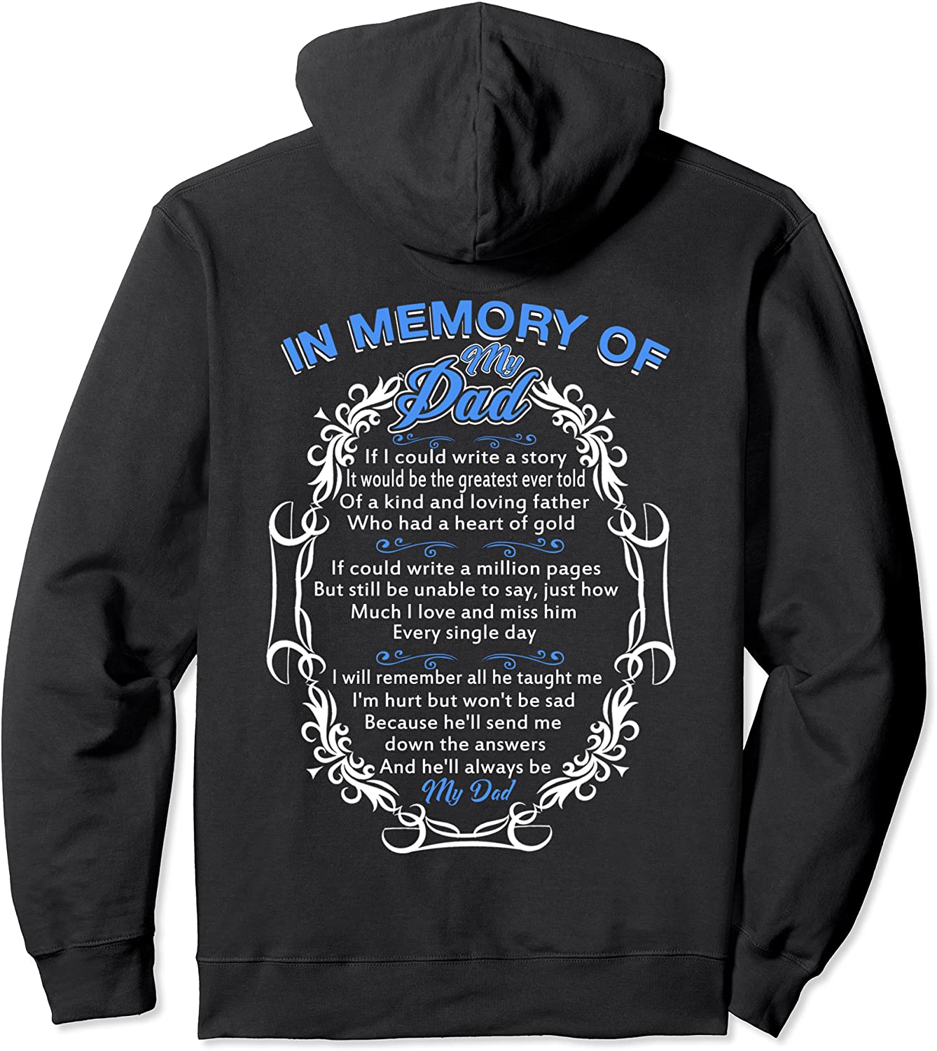 Poem For My Dad in Heaven My Dad Is My Guardian Angel Pullover Hoodie