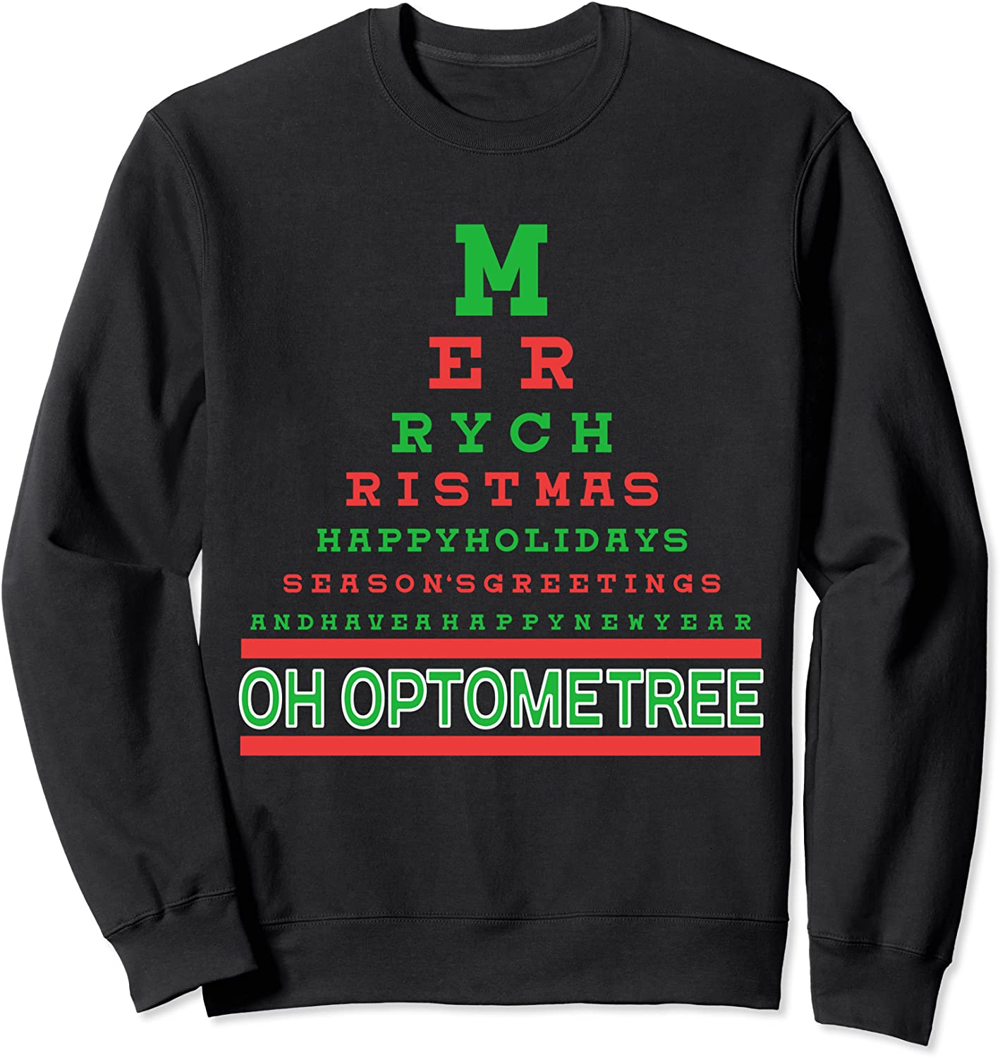 Optometry Christmas Tree Eyeglasses Eye Health Care Gift Sweatshirt