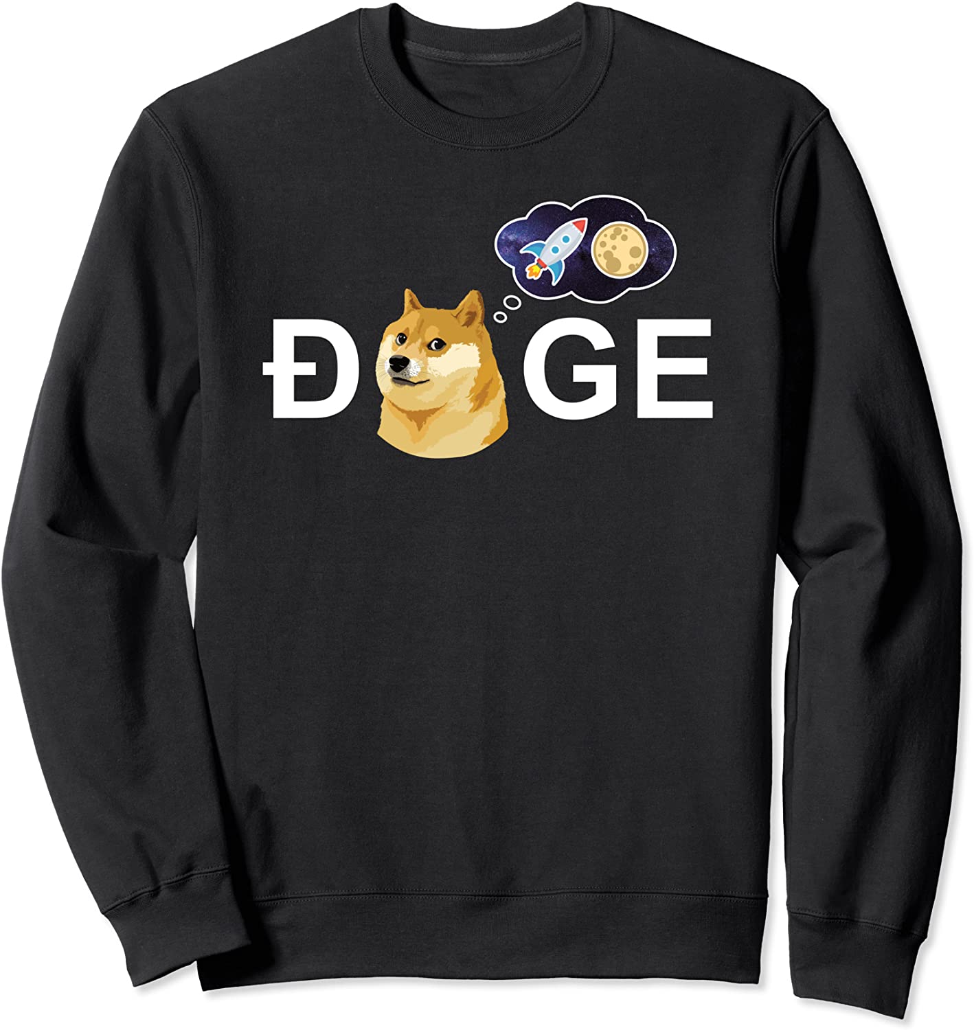 Dogecoin Doge HODL To the Moon Crypto Meme Sweatshirt