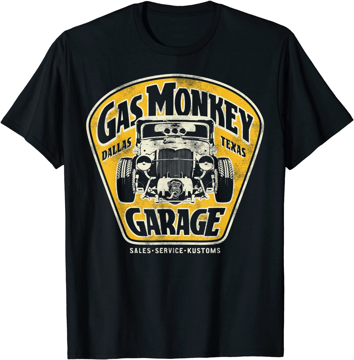 Gas Monkey Garage Muscle Car Sign Logo T-Shirt
