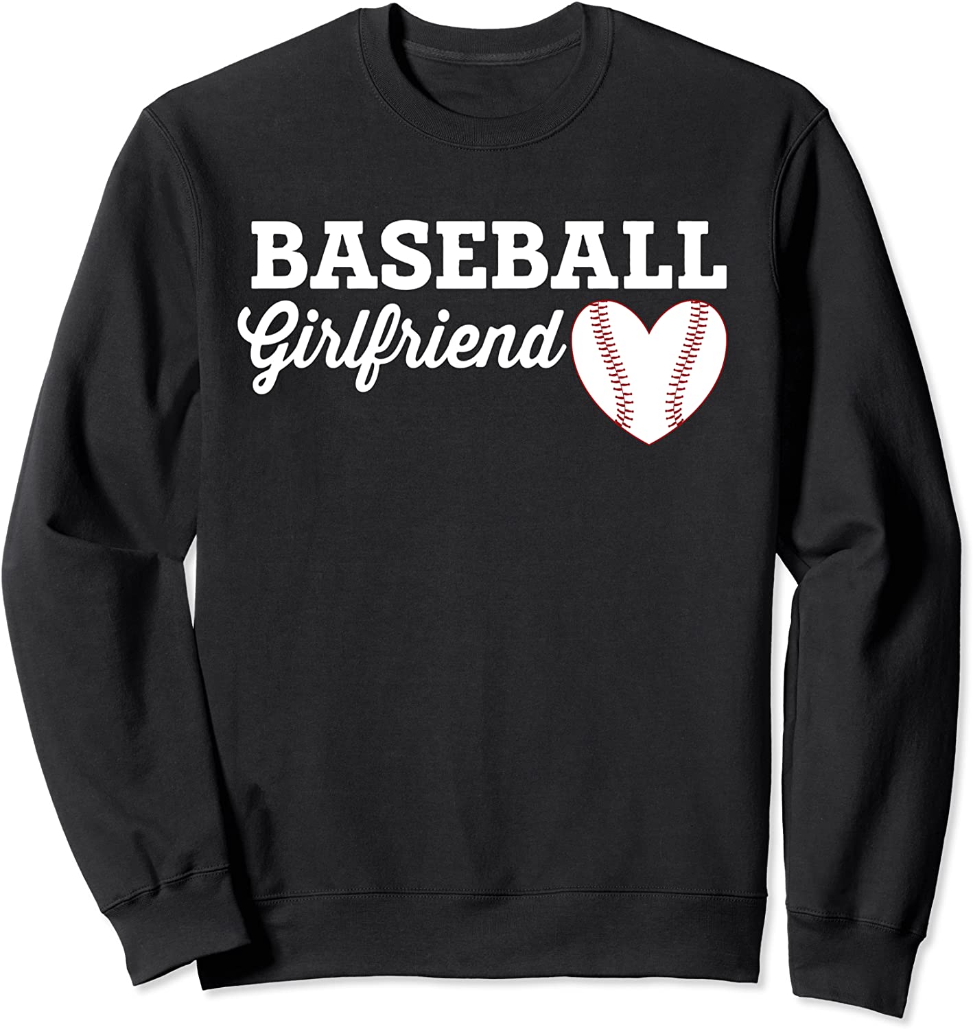 Baseball Girlfriend Love Heart Baseball Sports Sweatshirt