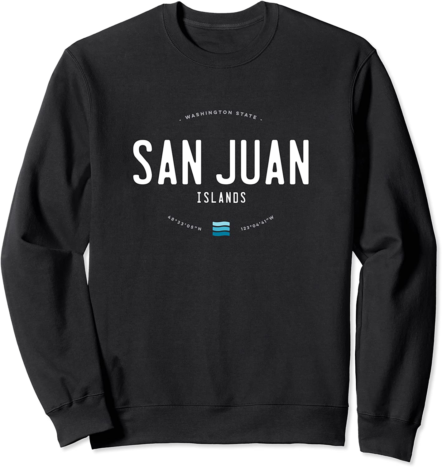 San Juan Islands Washington Beach Waves Sweatshirt