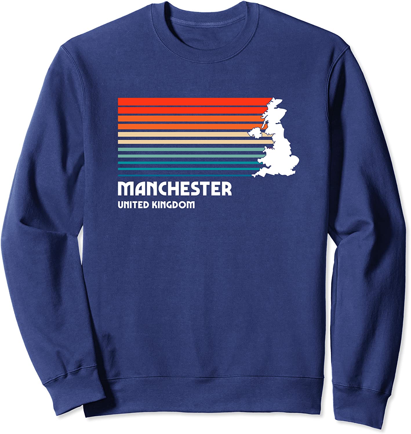Manchester UK Retro Vintage Style Graphic Sweatshirt