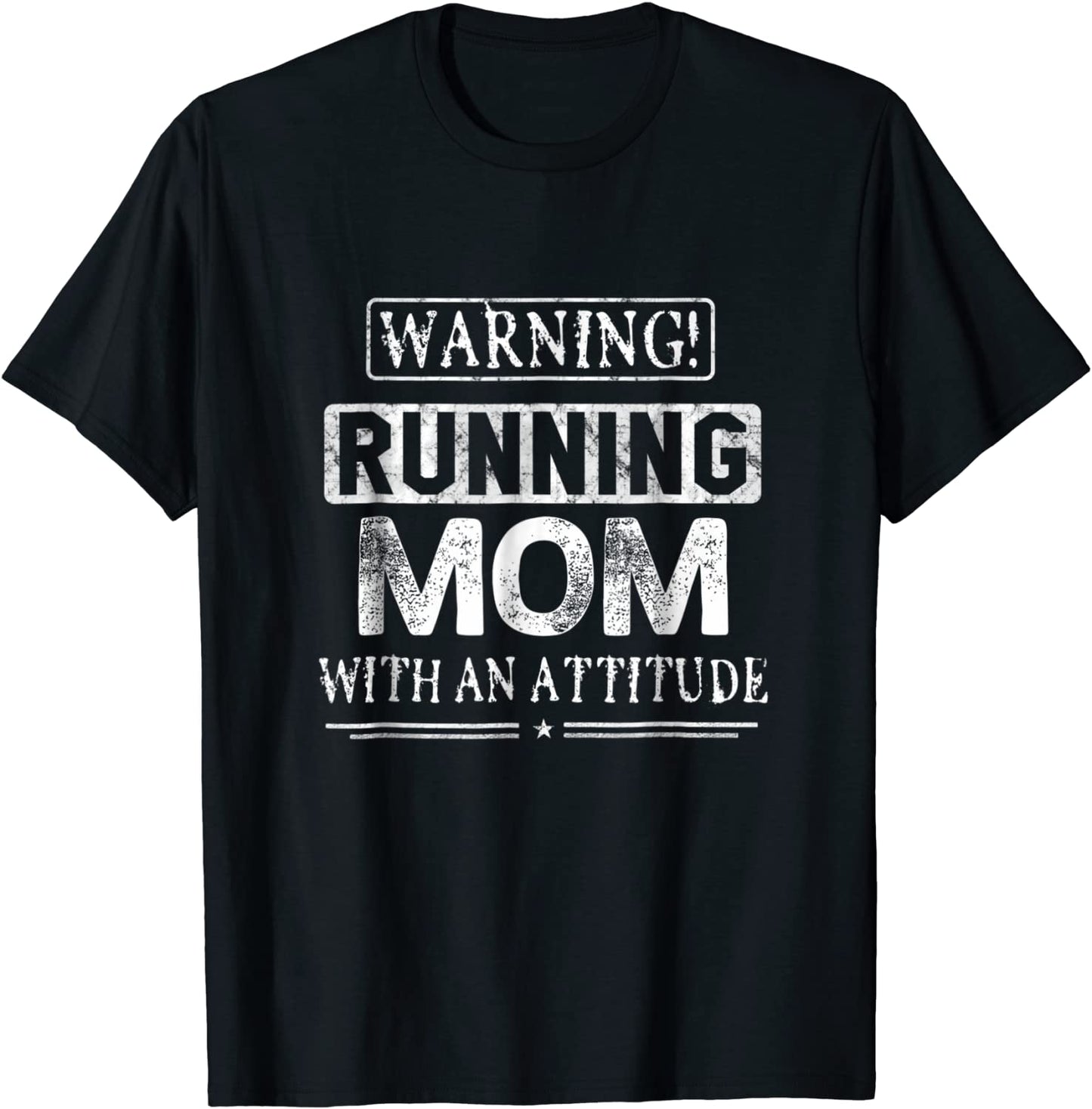 Warning Running Mom T-shirt For Women Funny Sport Gift