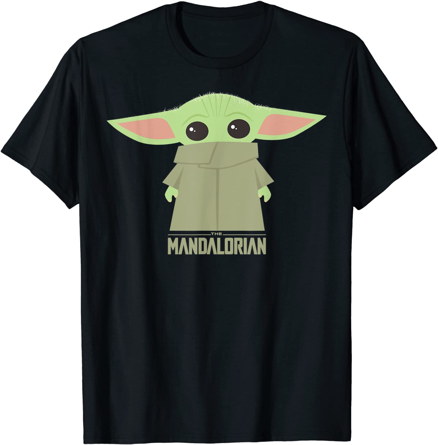 Star Wars The Mandalorian The Child Hidden Face Portrait T-Shirt