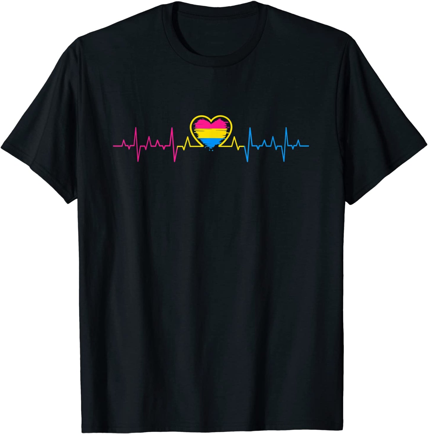 Pansexual Heartbeat - Pan Pride Outfit Pansexual Gift T-Shirt
