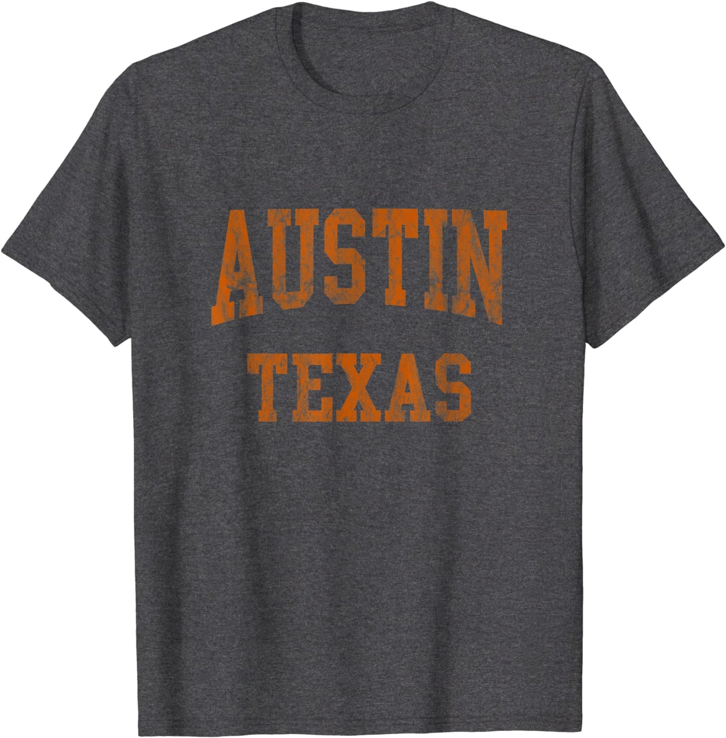 Austin Texas California Distressed Text Sport Style T-Shirt