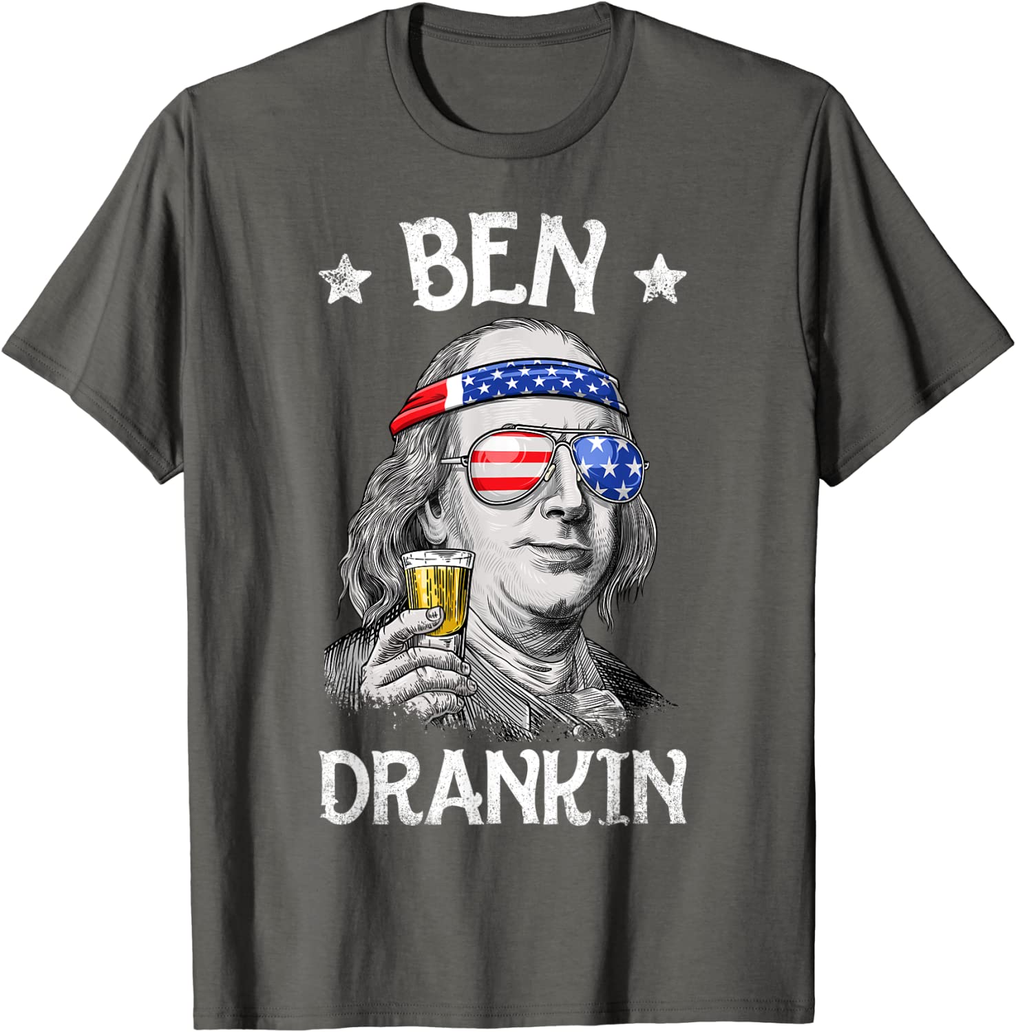 4th of July Shirts for Men Ben Drankin Benjamin Franklin USA T-Shirt