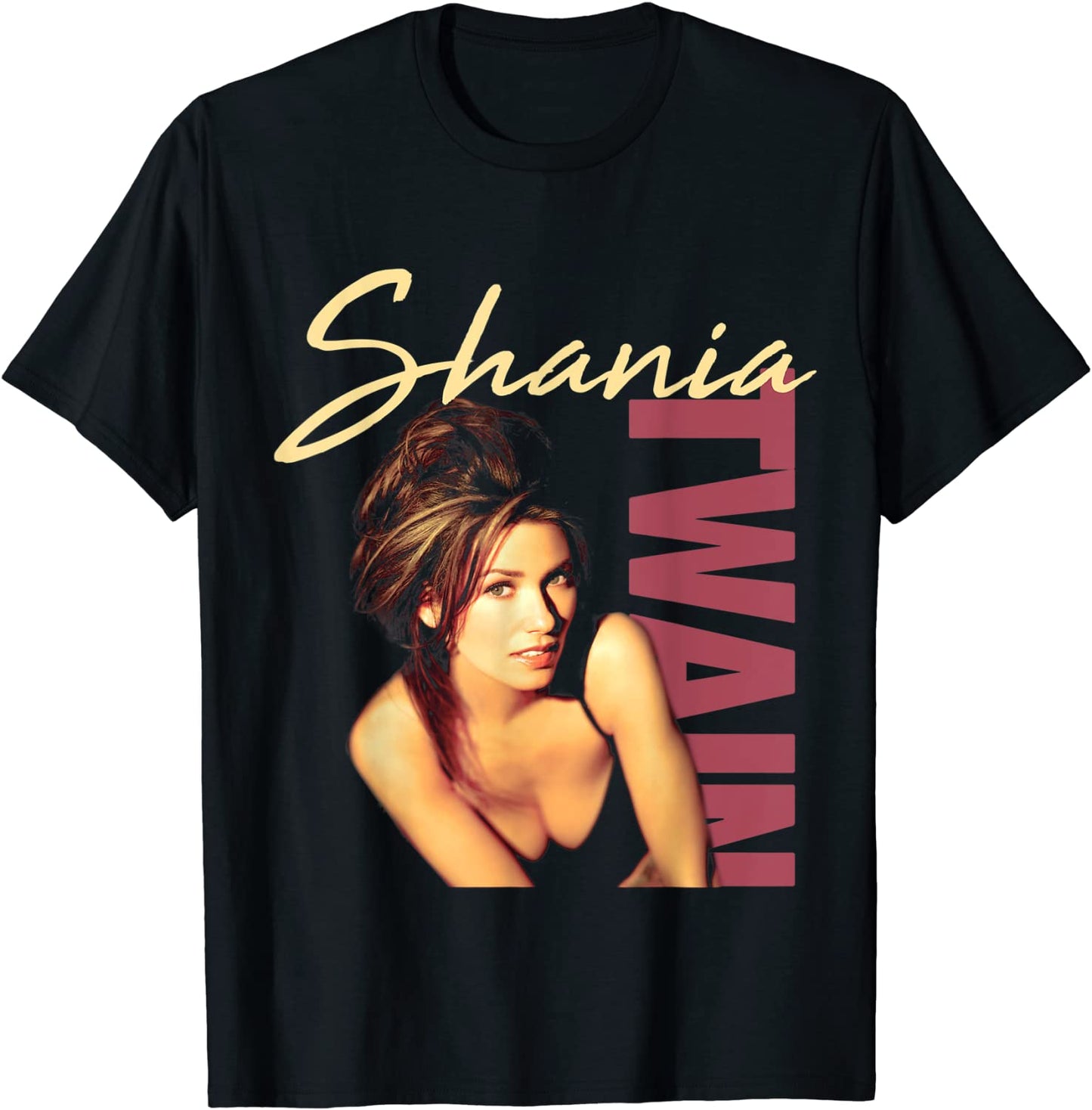 Mens Shania Twain Official Color Photo Tee T-Shirt