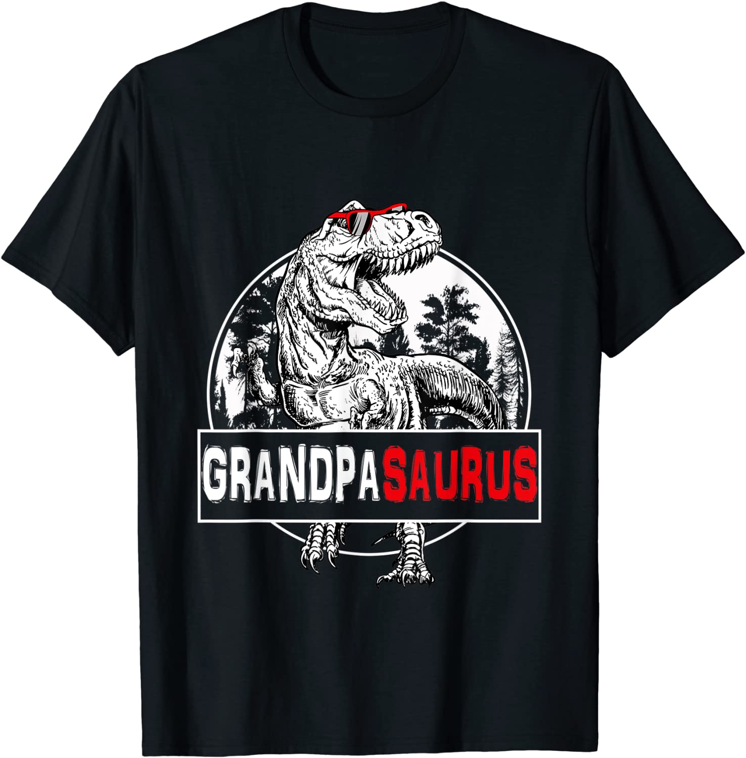 Fathers Day Grandpasaurus T rex Dinosaur Grandpa Saurus T-Shirt