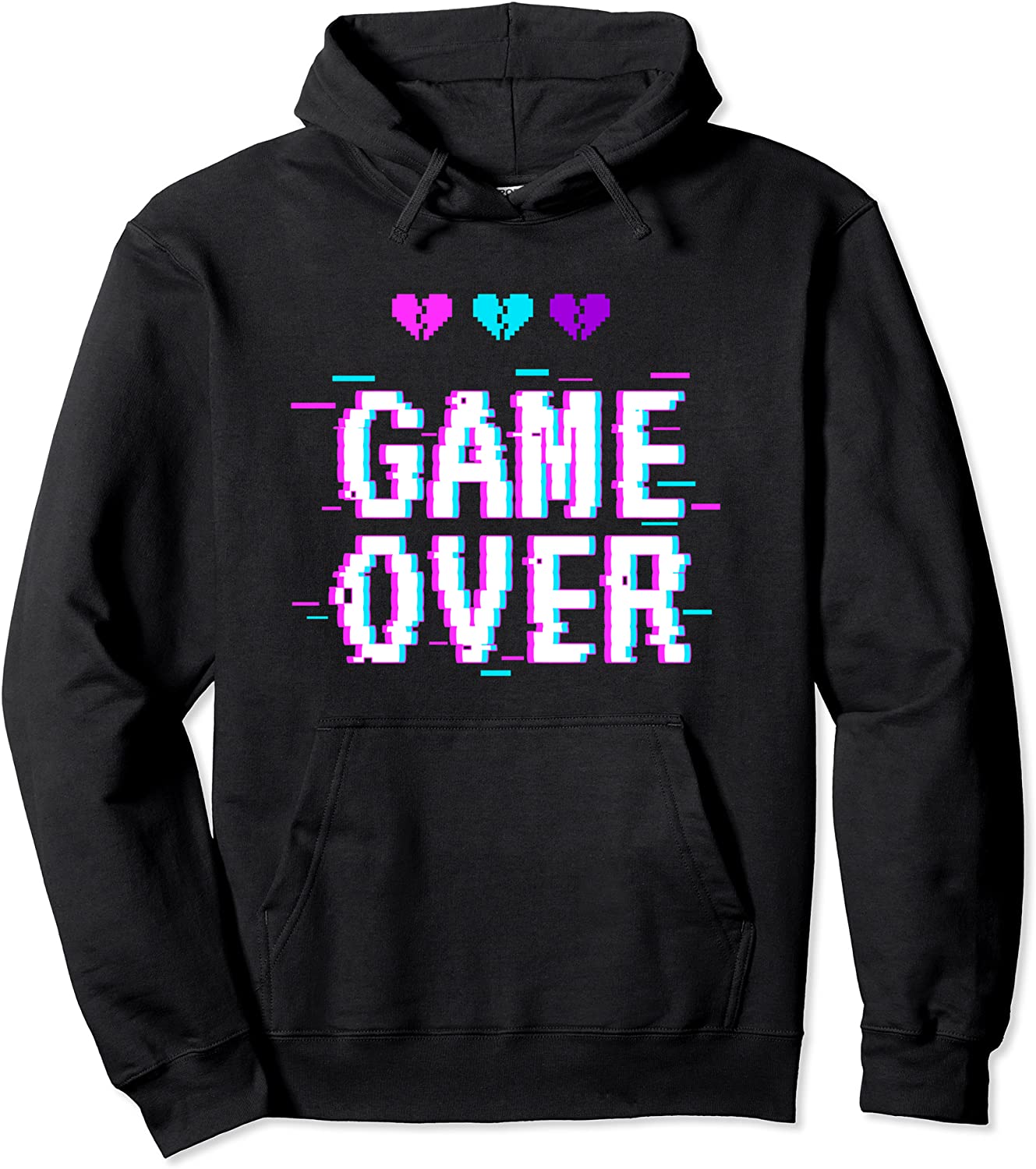 Game Over Pastel Kawaii Aesthetic Harajuku Eboy Egirl Emo Pullover Hoodie