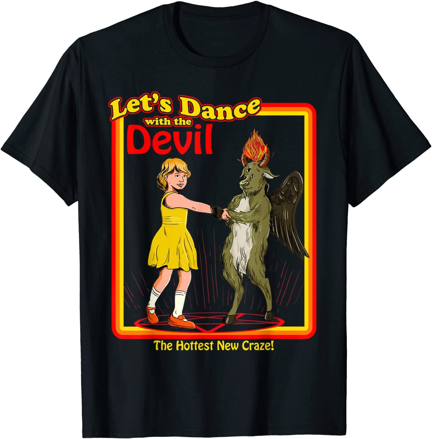 Witchcraft Lets Dance with the Devil Baphomet Satanic Funny T-Shirt