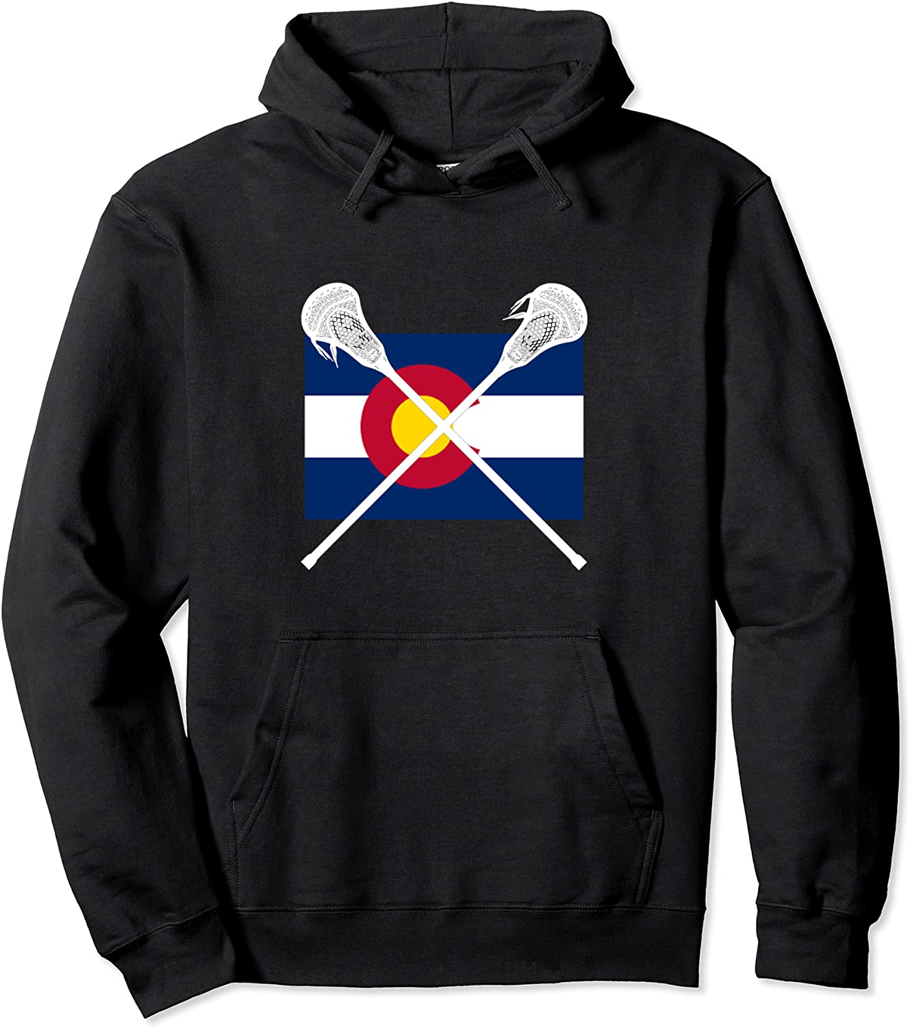 Colorado Flag Lacrosse Lax Player Team City State CO Gift Pullover Hoodie