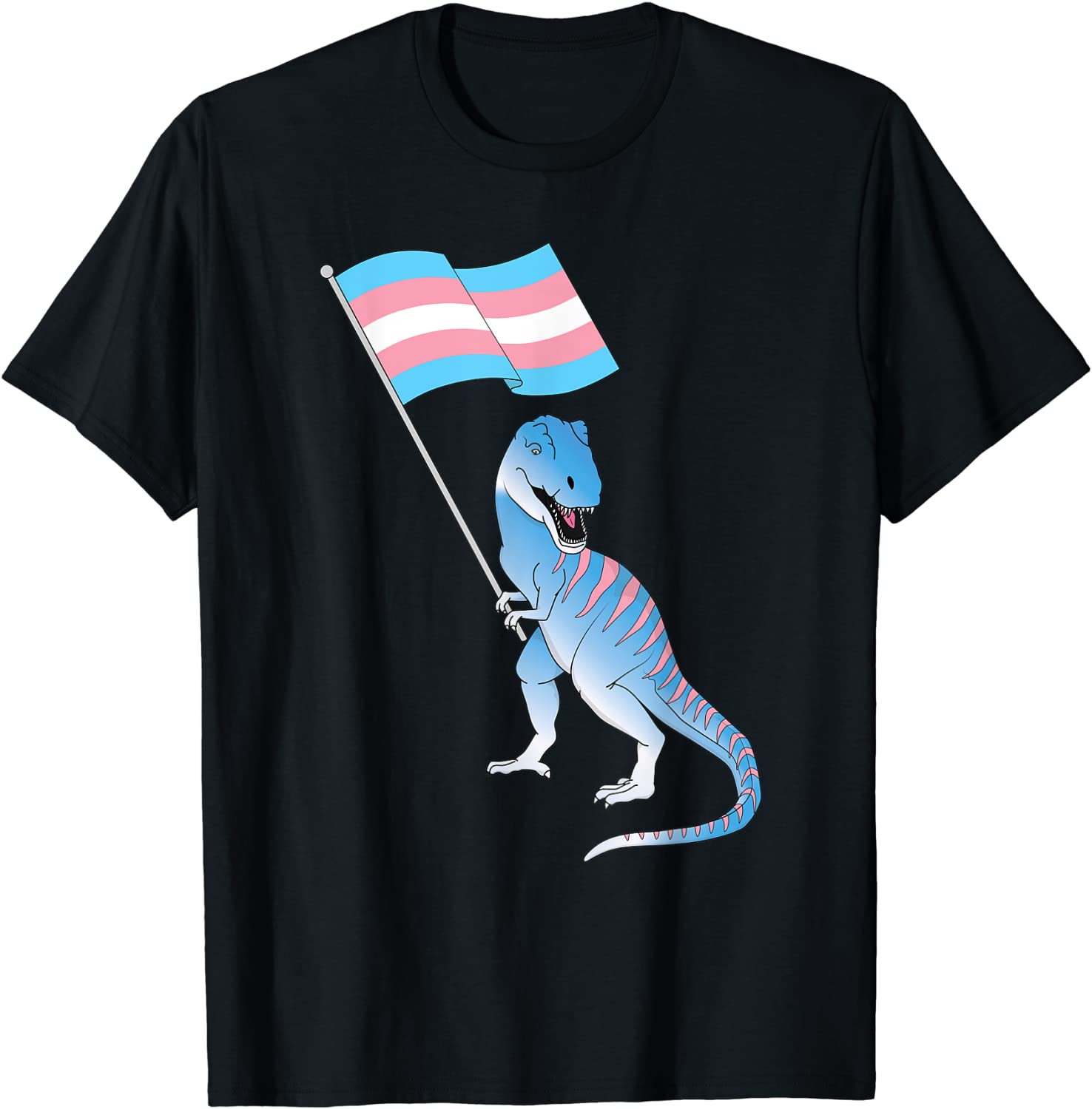 Transgender Dinosaur Trans Pride LGBT Pride Flag Pronouns T-Shirt