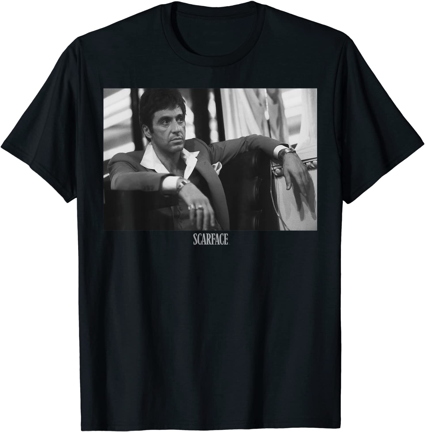 Scarface Tony Montana Sitting Portrait Logo T-Shirt