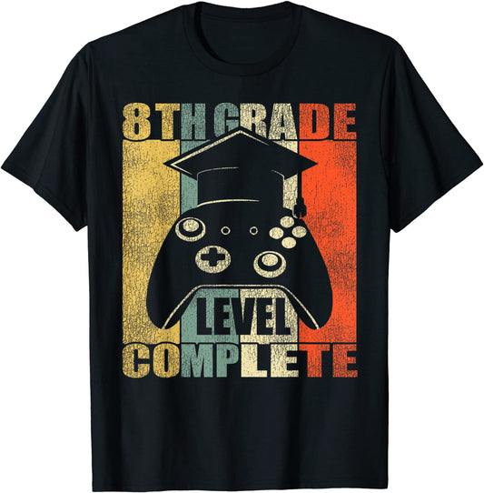 8th Grade Level Complete Gamer Class Of 2021 Graduation T-Shirt