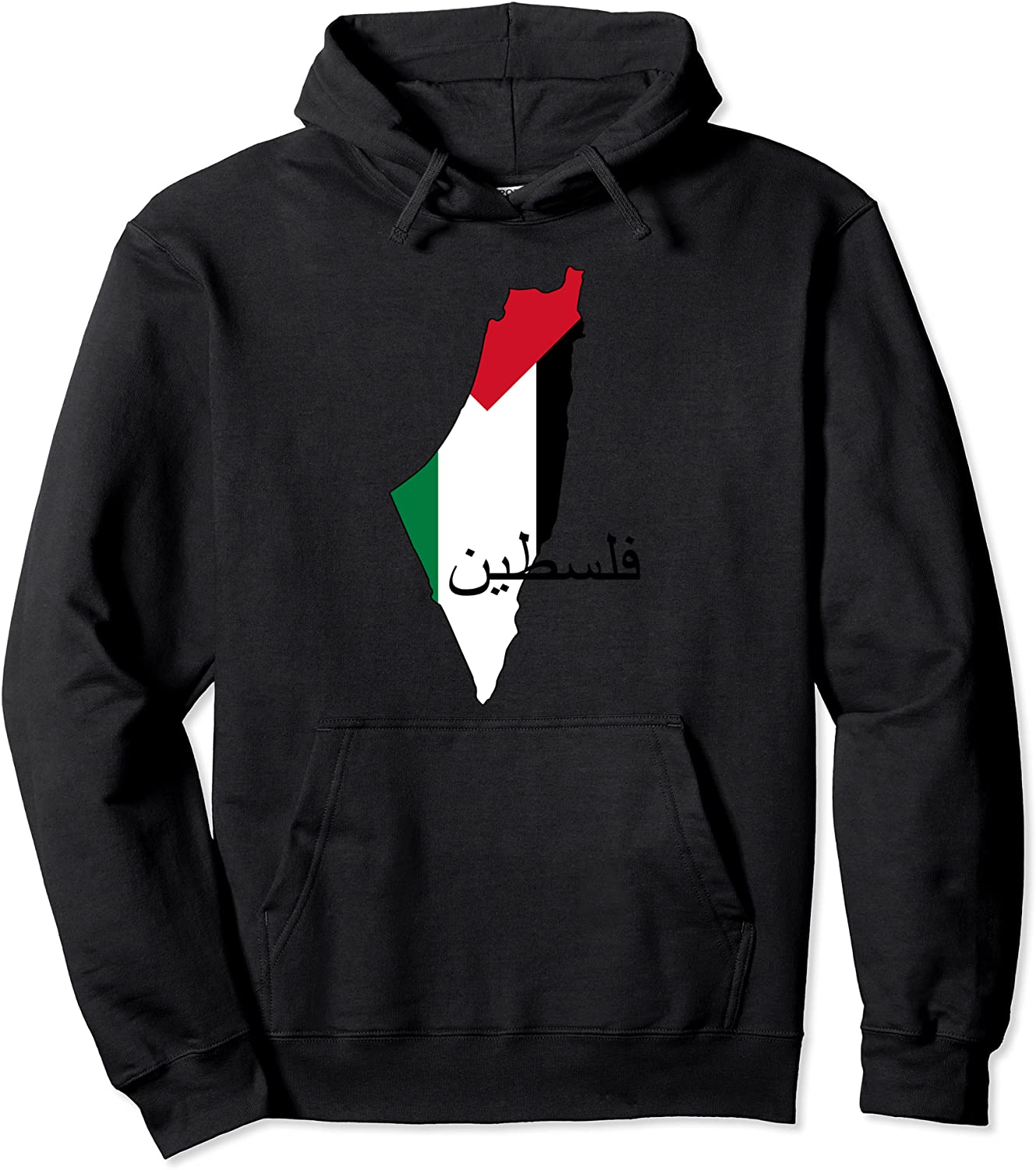 Palestine Flag and Map Hoodie