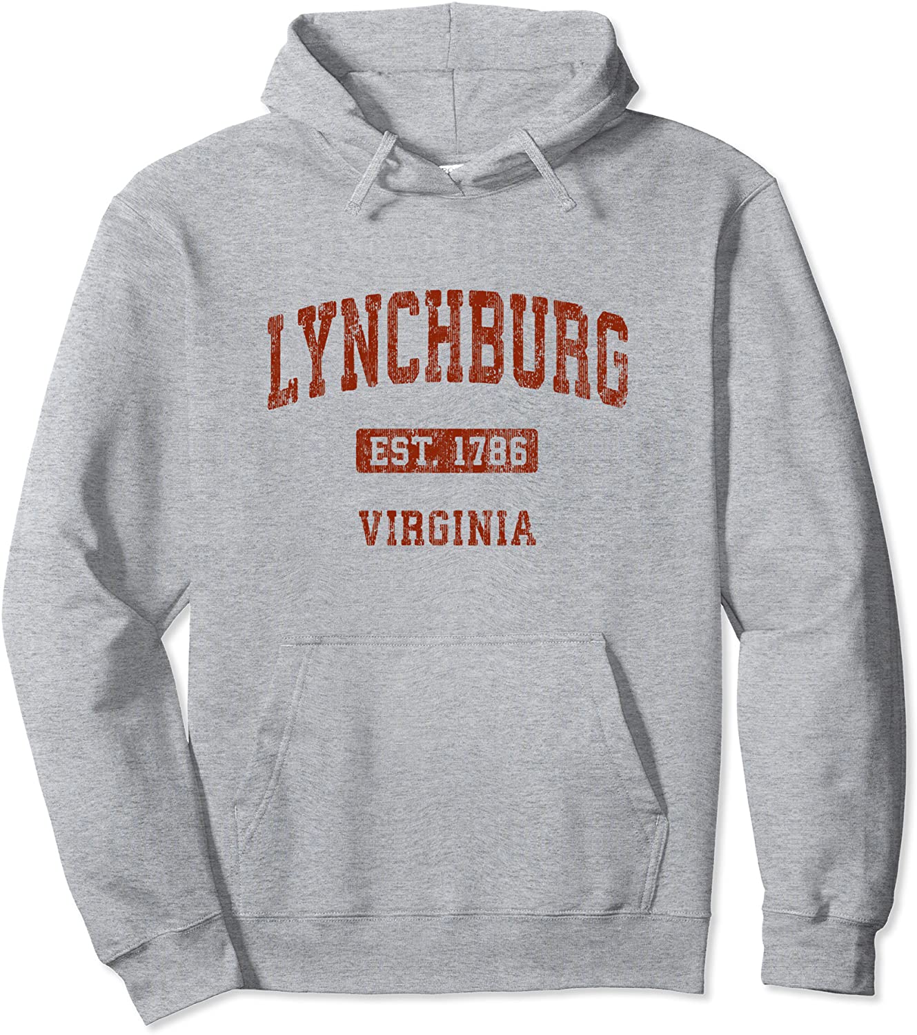 Lynchburg Virginia VA Vintage Athletic Sports Design Pullover Hoodie