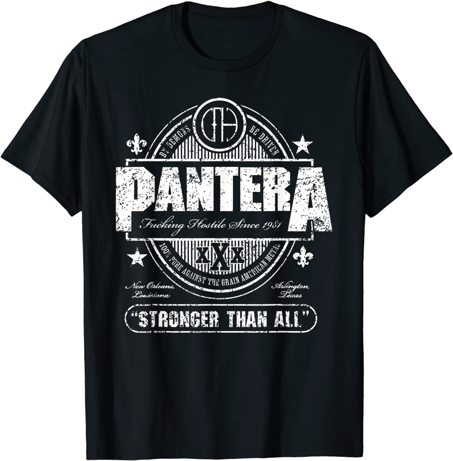 Pantera Official Stronger Than All Beer Mat T-Shirt