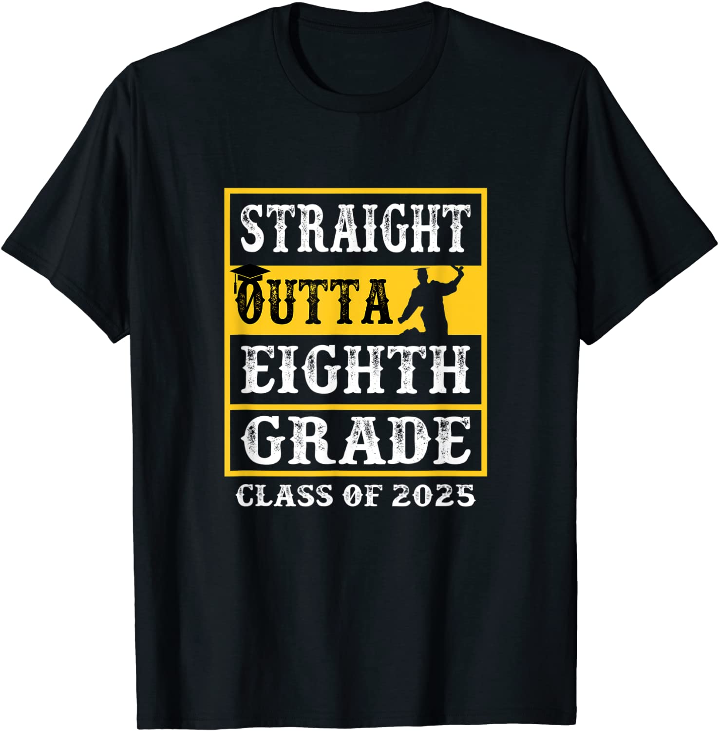 Straight Outta 8th Grade Class of 2025 Graduation Gifts 2025 T-Shirt