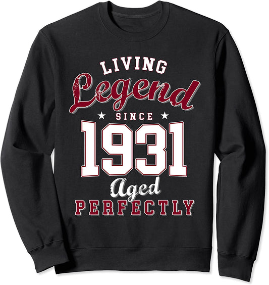 90th Birthday gift Living Legend Born in 1931 90 years old Sweatshirt