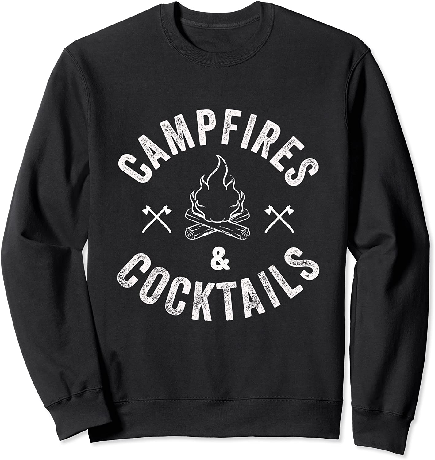 Campfires and Cocktails Hiking Camping Outdoor Drinking Sweatshirt