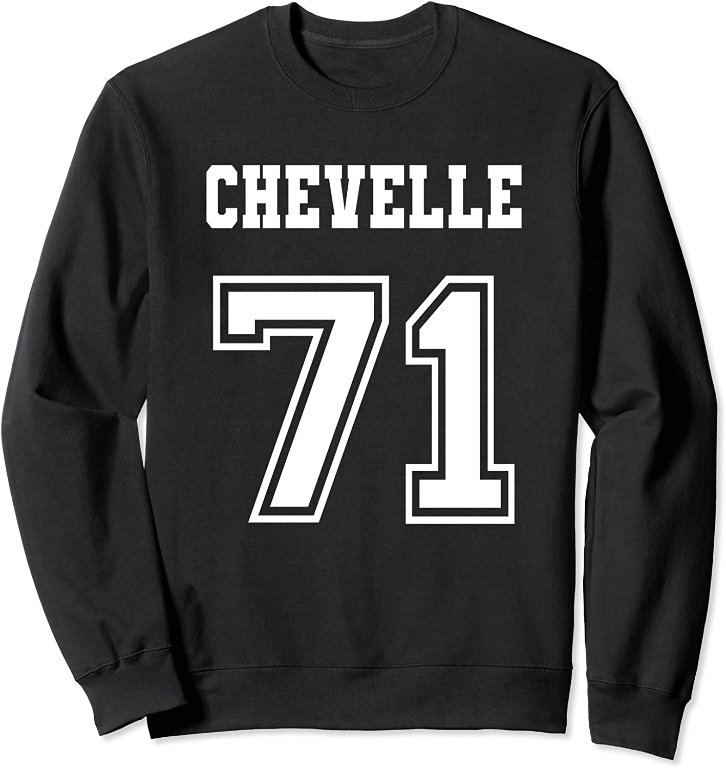 Jersey Style Chevelle 71 1971 Old School Muscle Car Sweatshirt