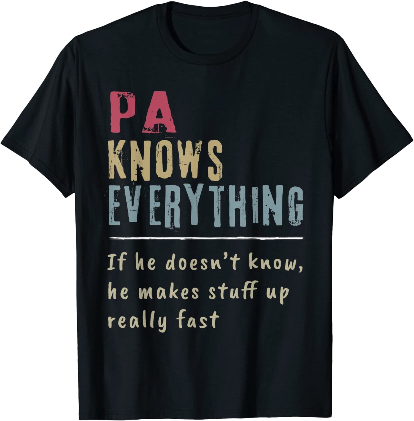 Mens Pa Know Everything - Grandpa Gift T-Shirt