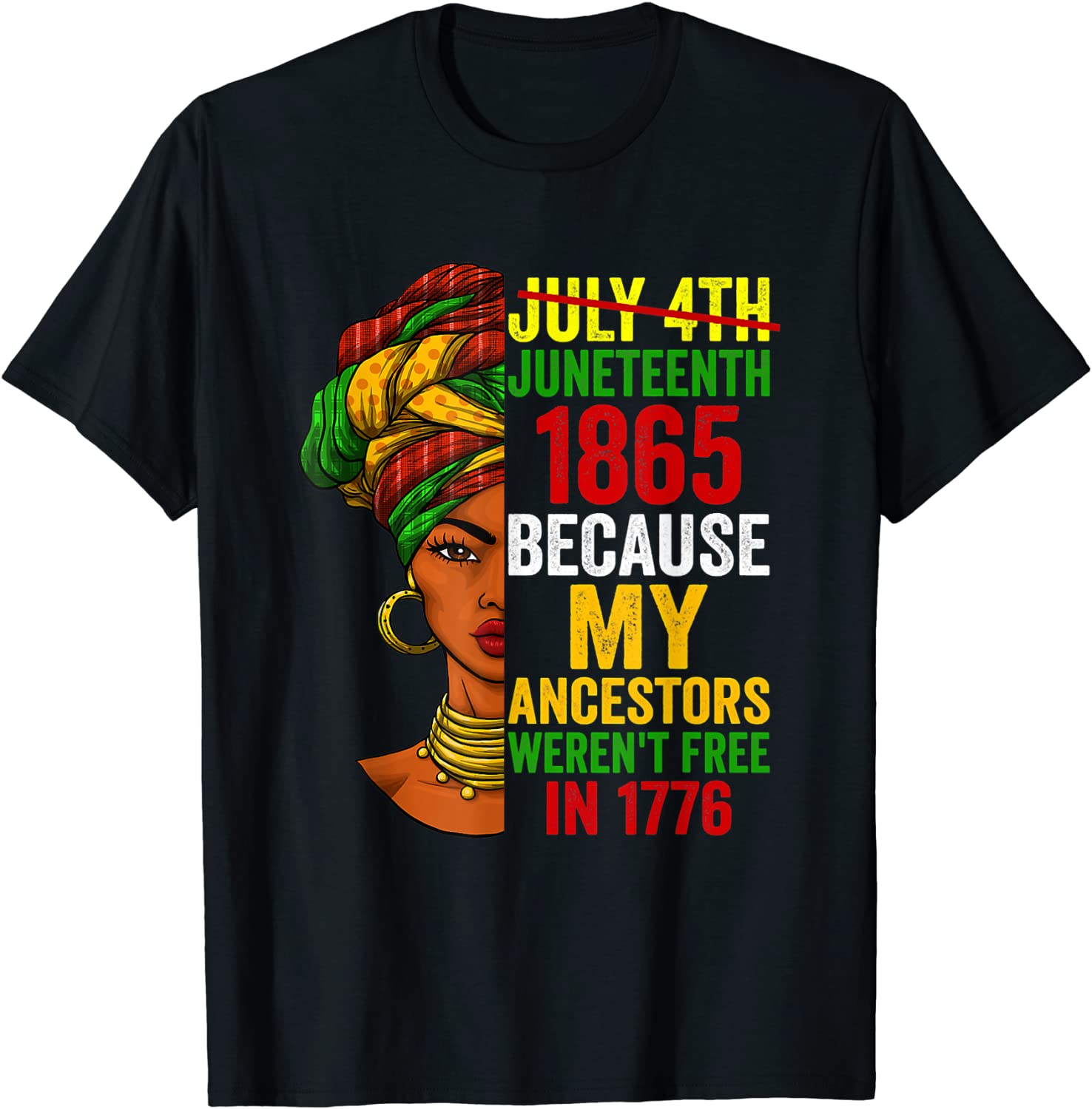 Juneteenth is My Independence Day Not July 4th Tee T-Shirt