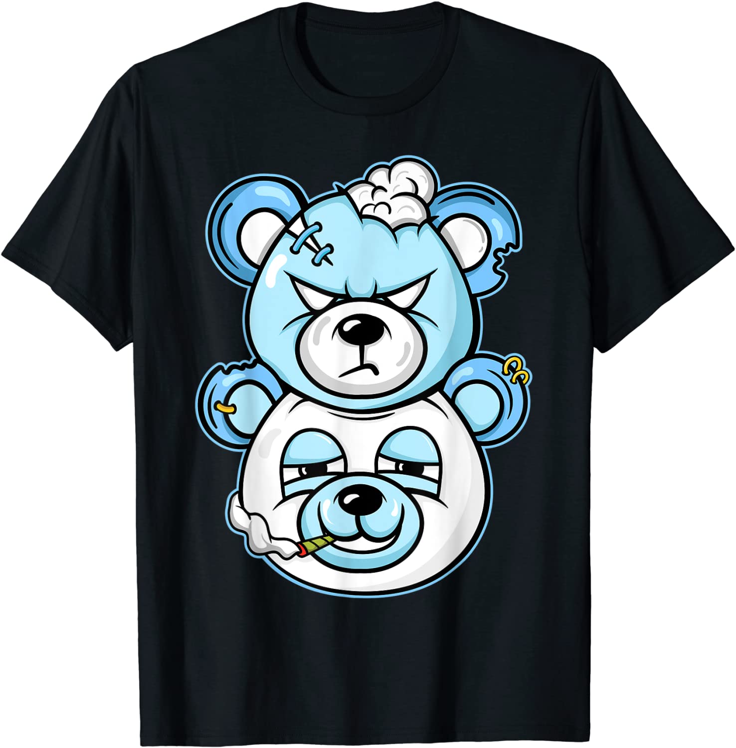 Douple Bear Graphic Tee Match Jordan 11 Low Legend Blue T-Shirt