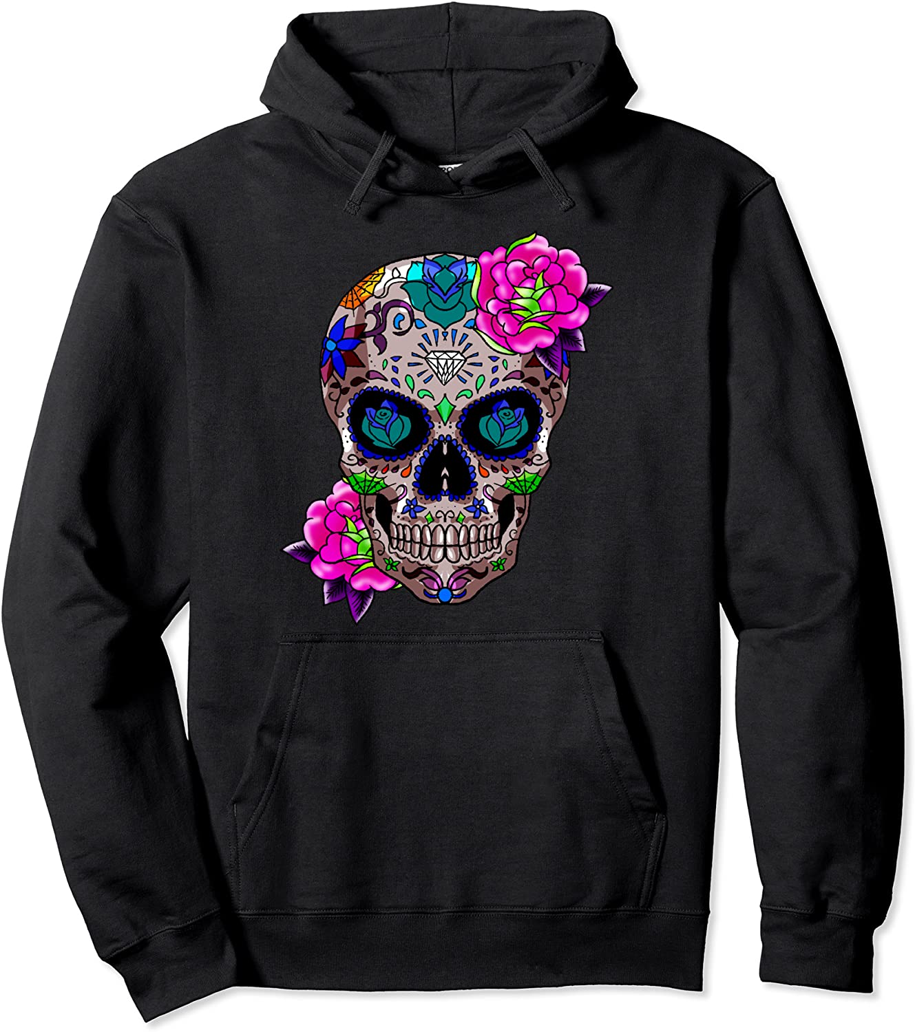 Sugar Skull Day Of The Dead Cool Bone Head Skulls Gift Idea Pullover Hoodie