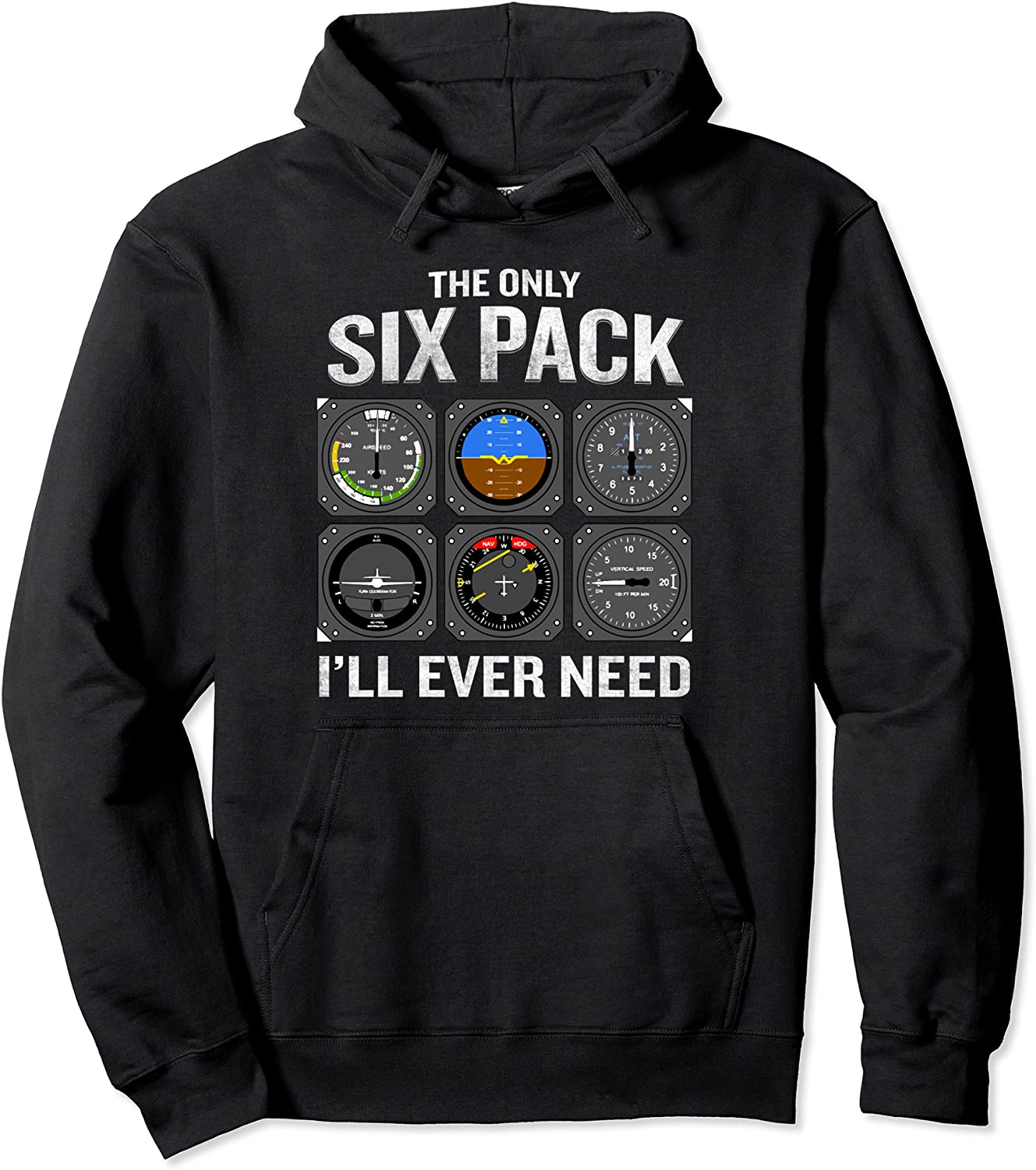 The Only Six Pack Ill Need Hoodie Funny Pilot Aviator Gift