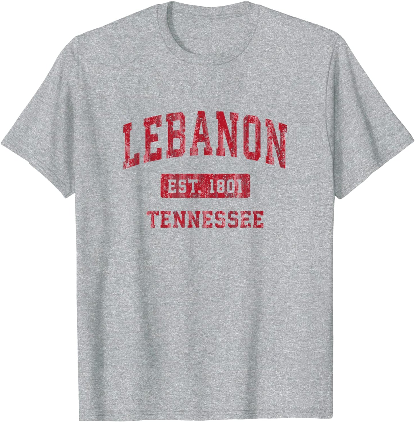 Lebanon Tennessee TN Vintage Sports Design Red Design T-Shirt