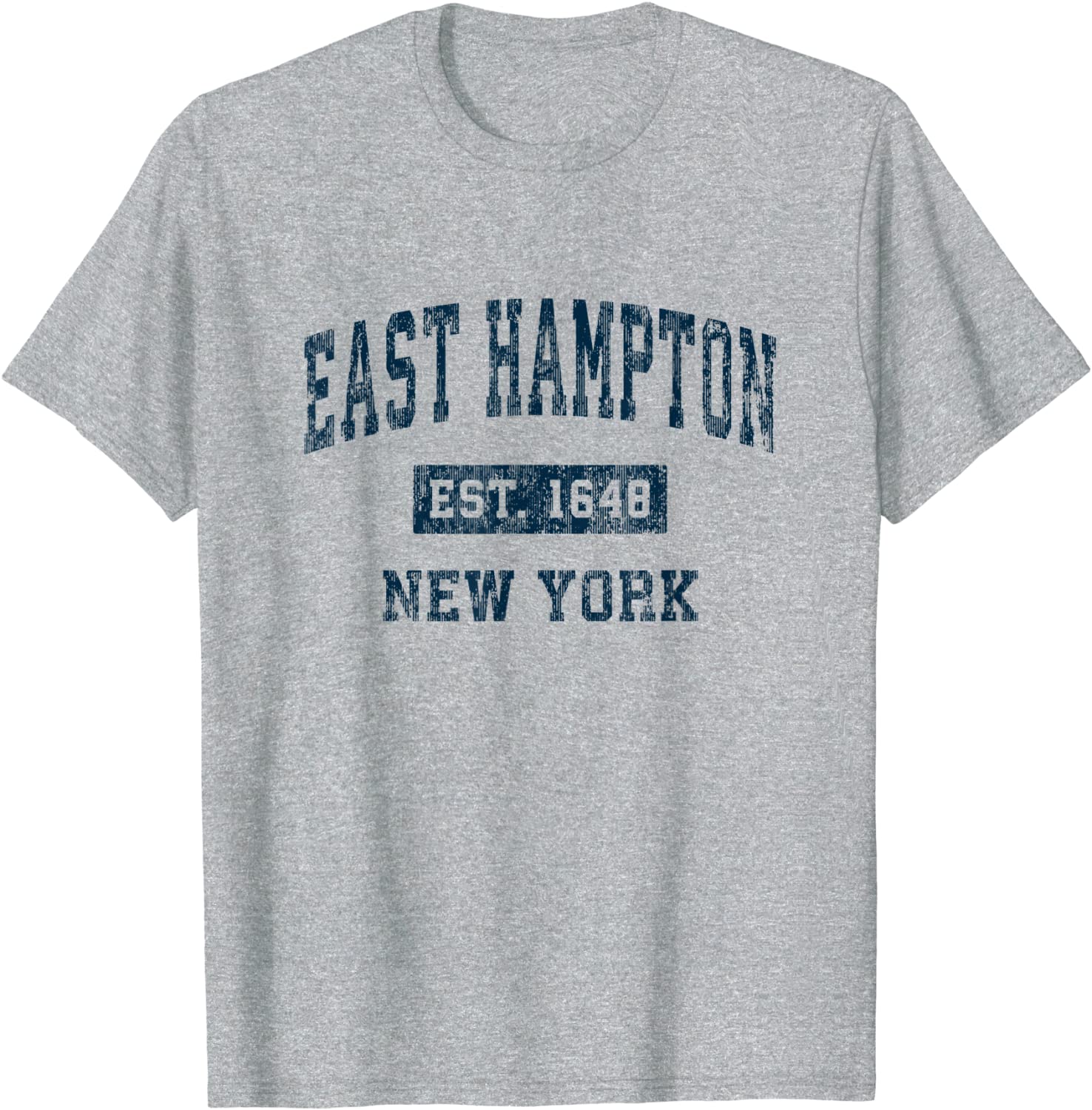 East Hampton New York NY Vintage Sports Design Navy Print T-Shirt