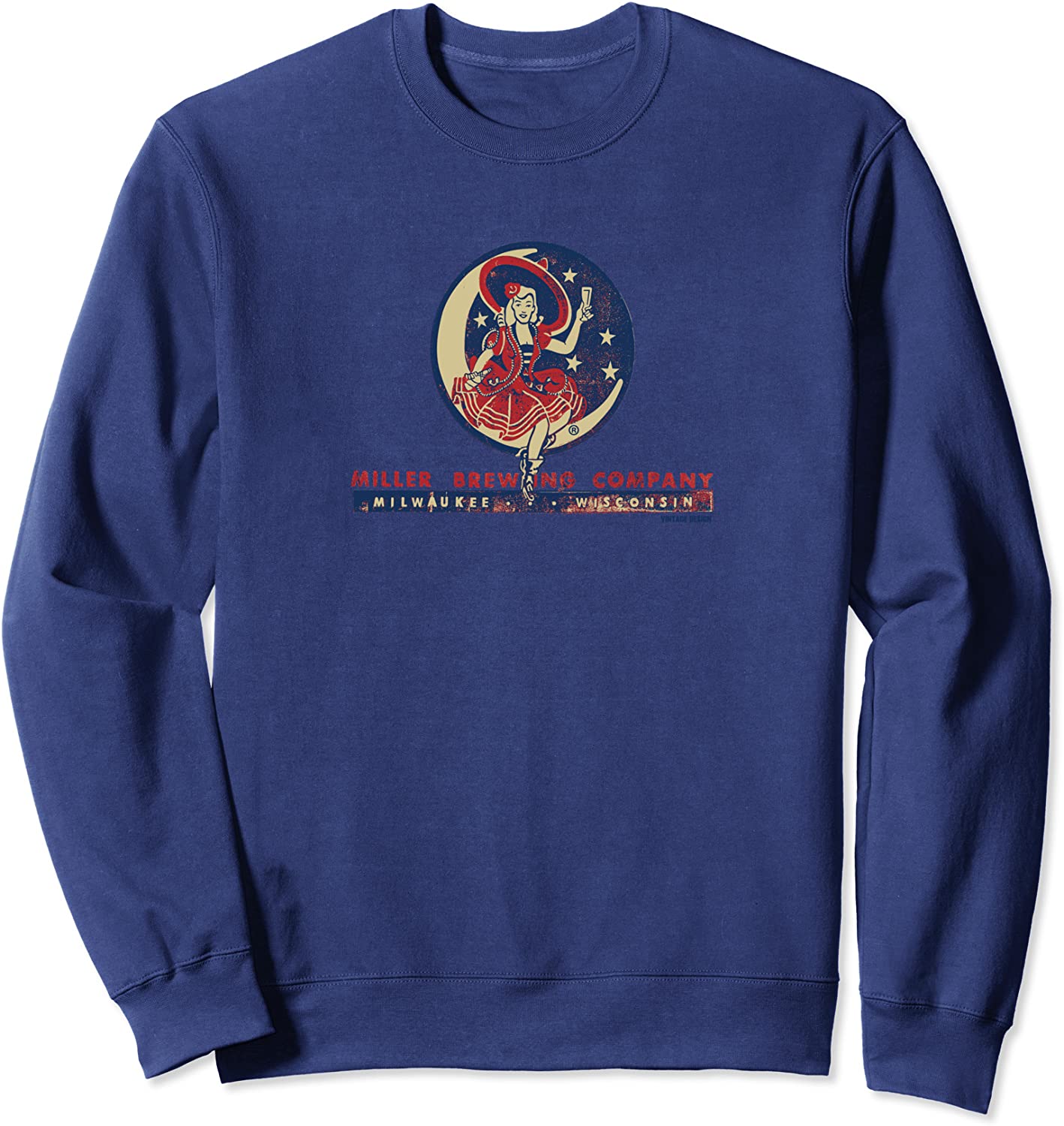 Girl in the Moon Vintage Case Beer Crew Sweatshirt