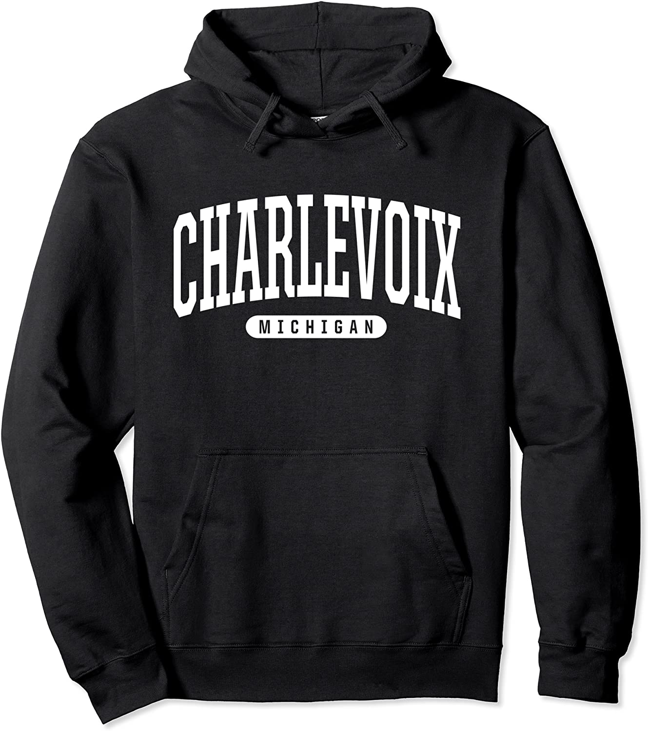 Charlevoix Hoodie Sweatshirt College University Style MI USA