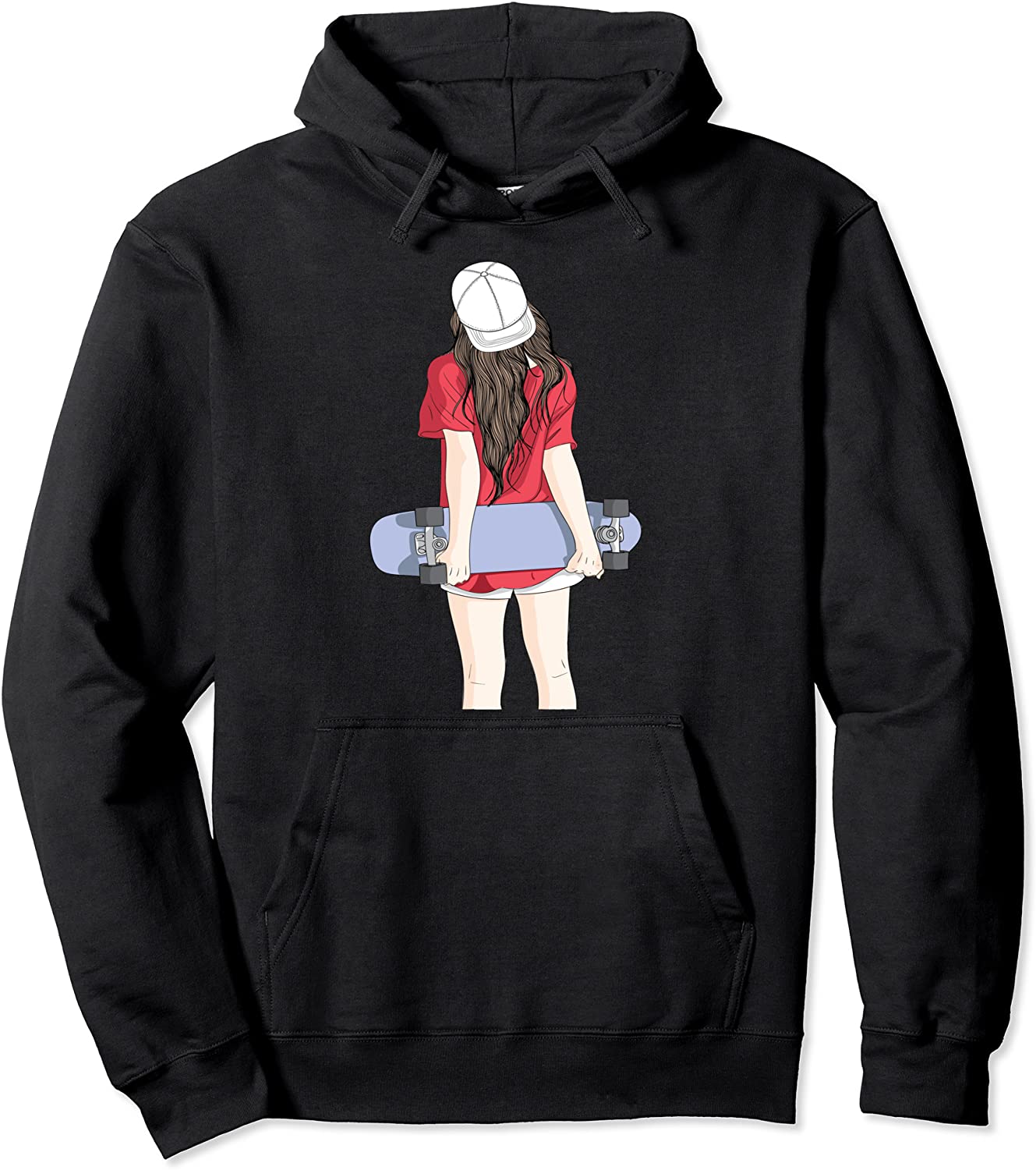Skater Girl Skaters Having Fun Skateboarding Gift For Skater Pullover Hoodie